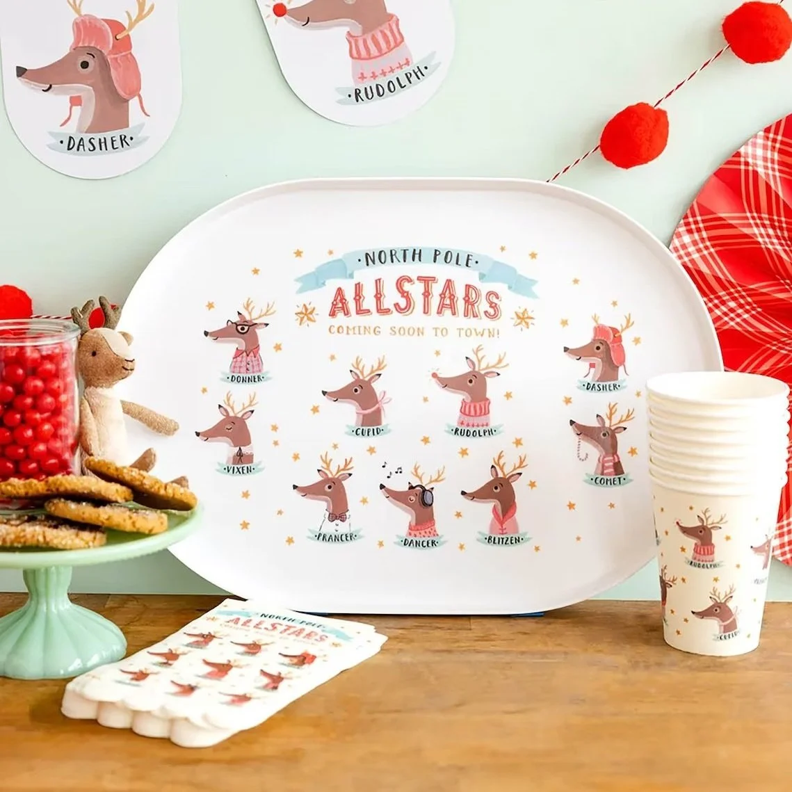 Christmas party top paper plates